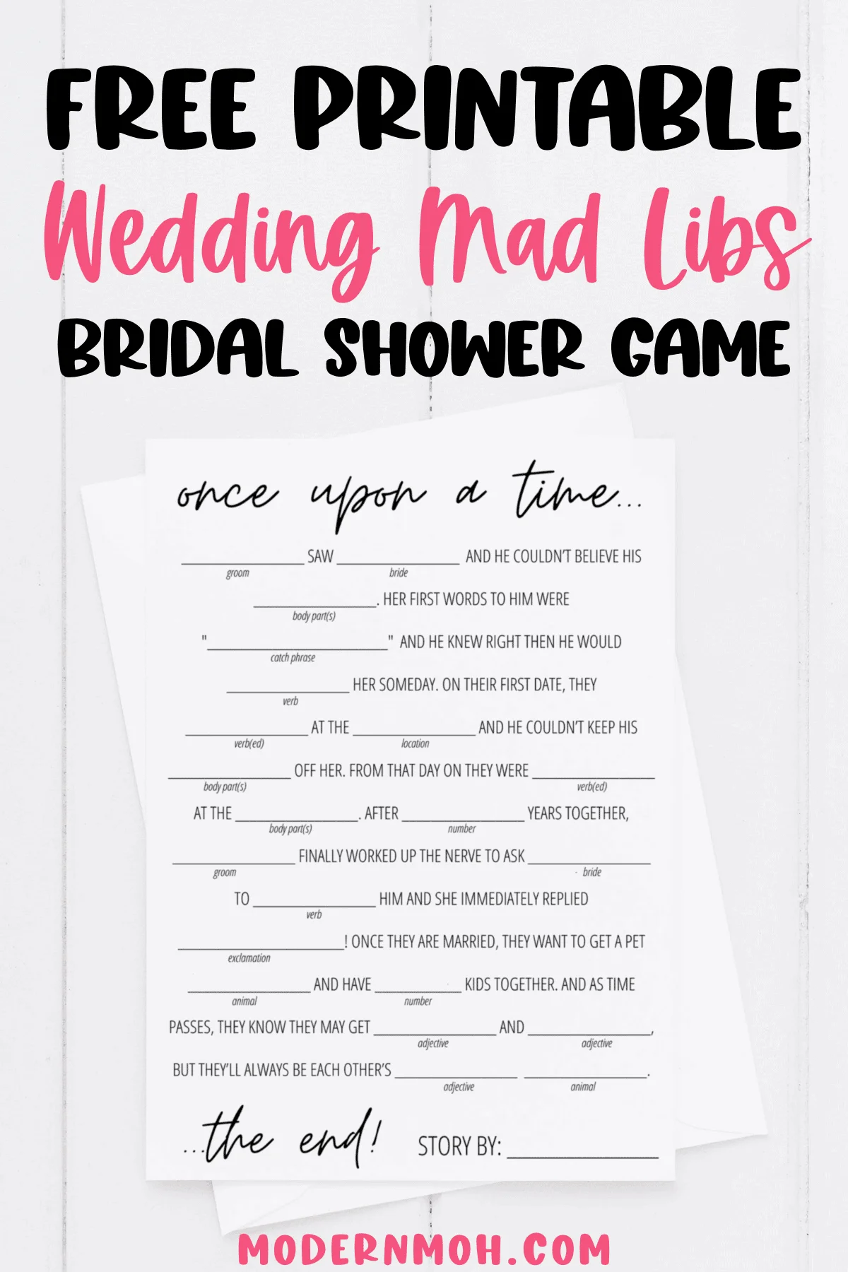 Free Mad Libs Printable