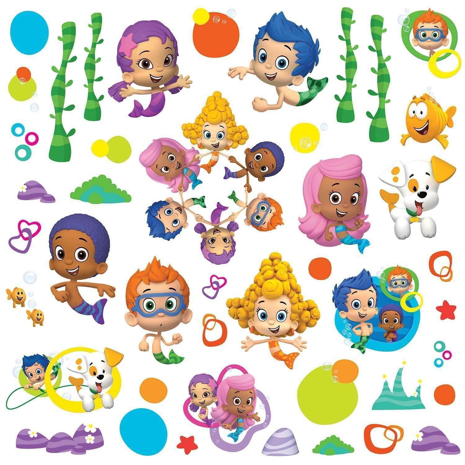BUBBLE GUPPIES 44 BiG Wall Decals DEEMA GIL OONA Room Decor Stickers MERMAIDS Walmart