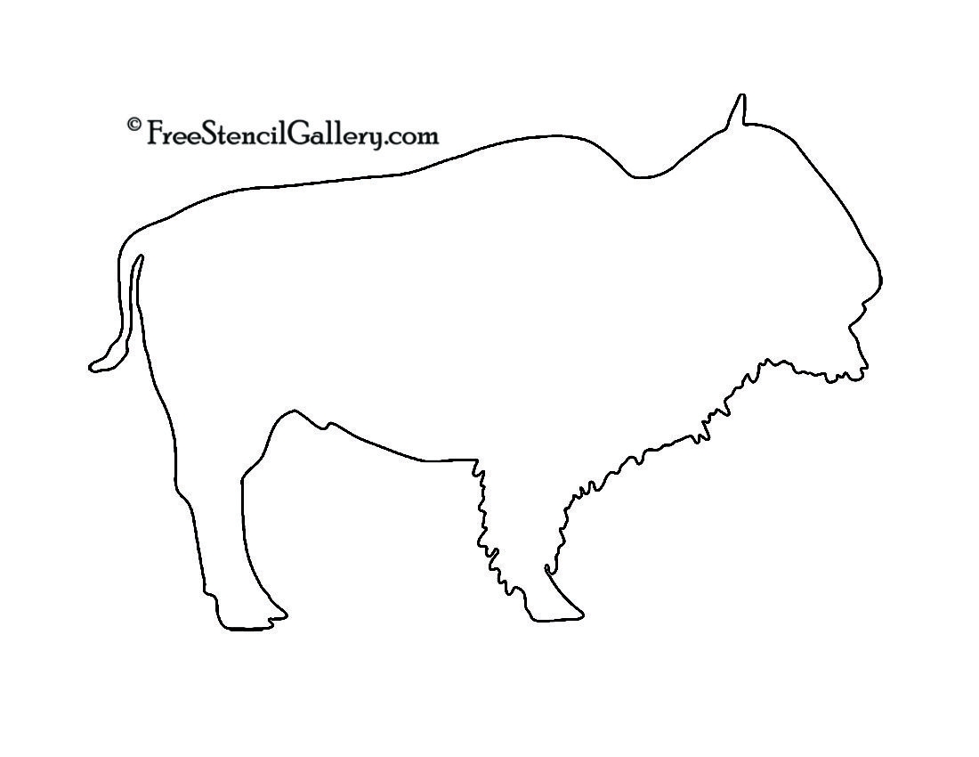 Buffalo Silhouette Stencil