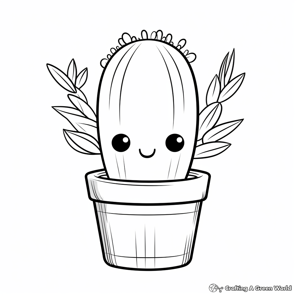 Free Printable Coloring Page Cactus