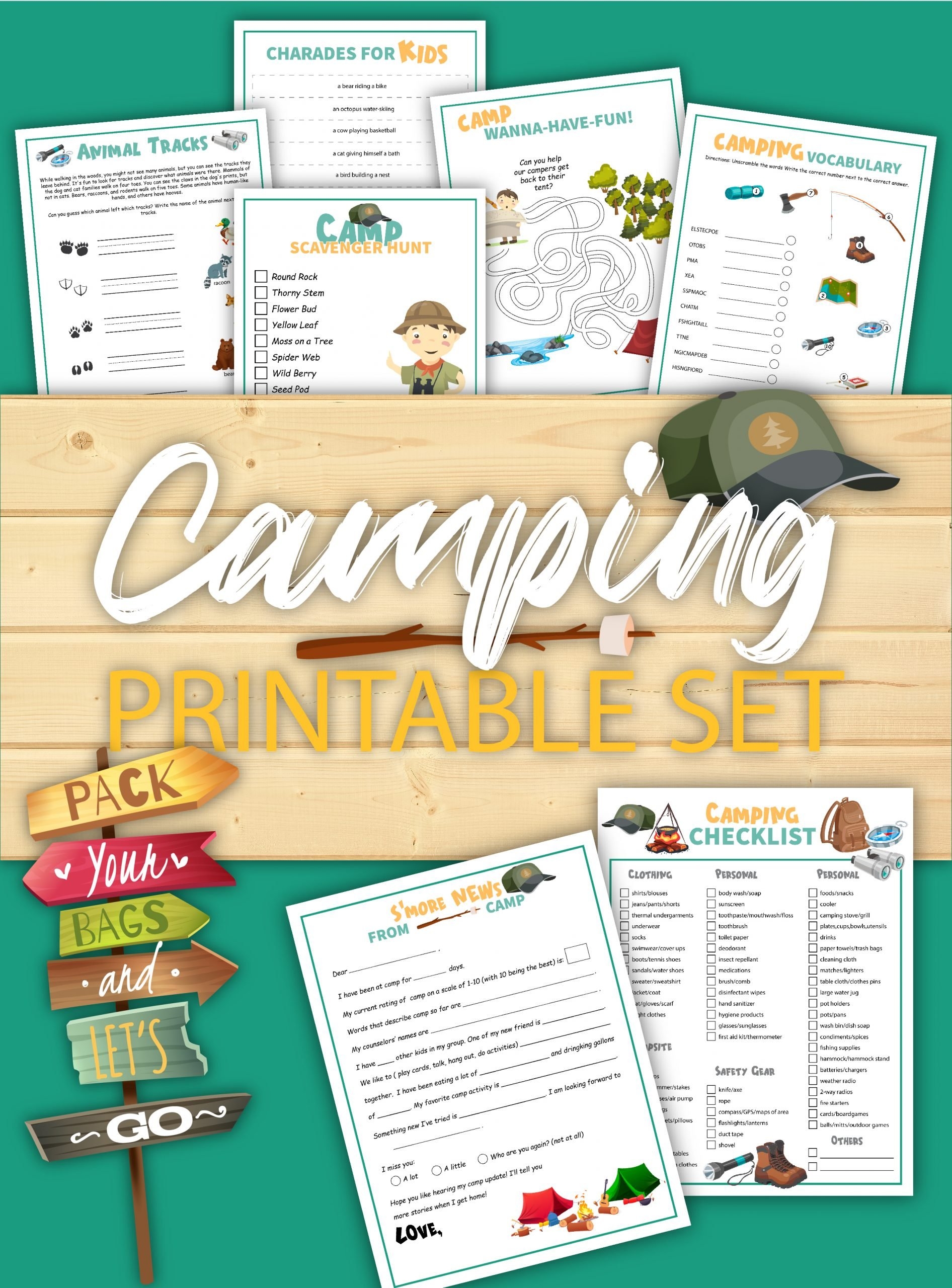 Camping Printable Activity Sheets Campfire Foodie