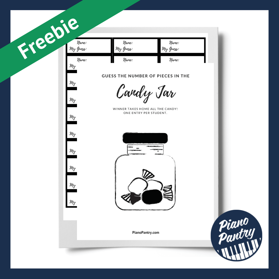 Candy Jar Contest Free Printable Piano Pantry