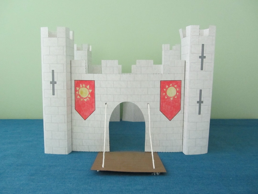 Castle Printable Papercraft Etsy