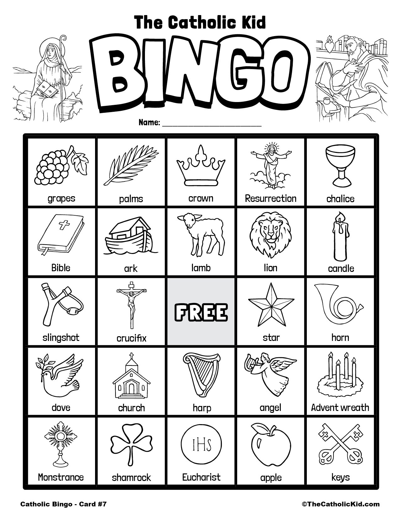 Catholic Bingo Cards Download Pack TheCathcolicKid