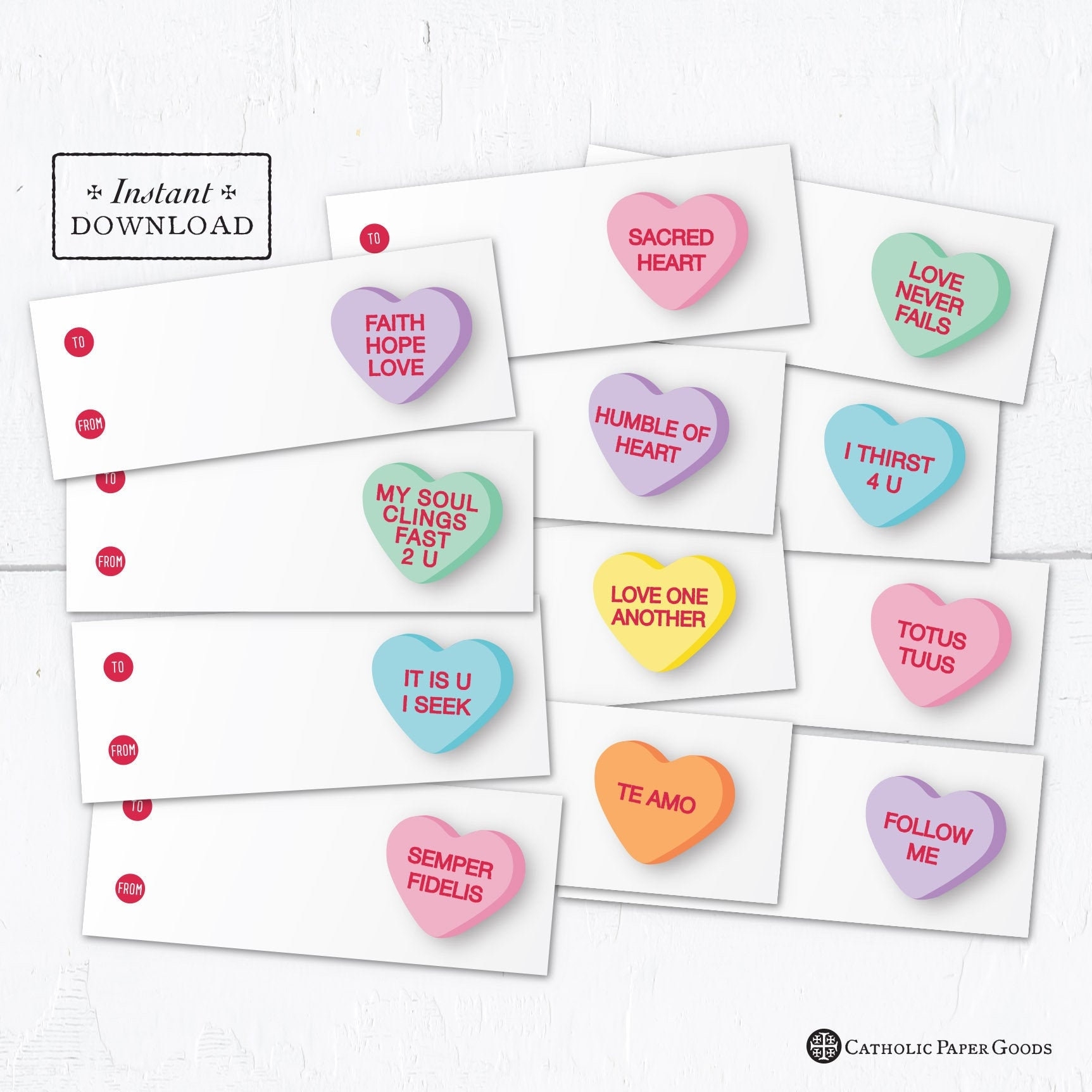 Free Printable Conversation Hearts