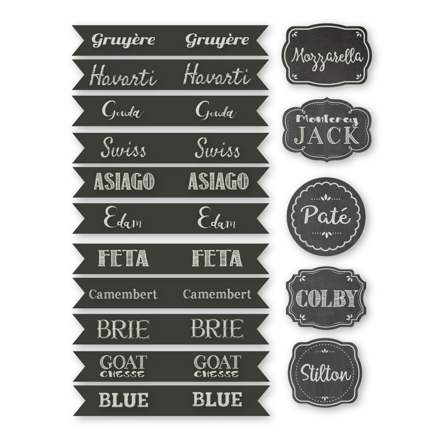 Cheese Party Name Tags Flags DIY Cheese Tags Printable Party Tags Instant Download Hors D oeuvre Parties