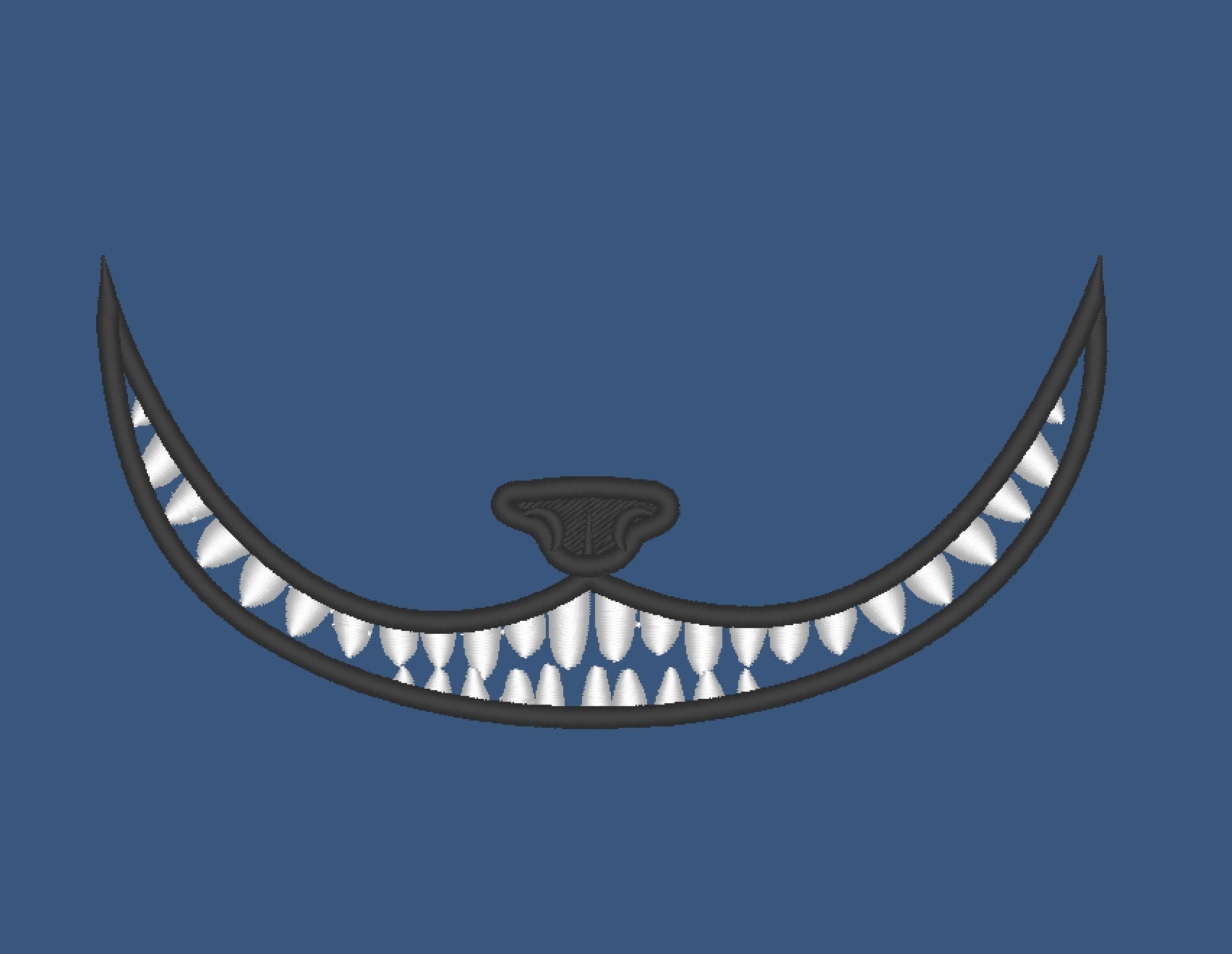 Cheshire Cat Smile Face Mask Cat Face Machine Embroidery Designs 3 5 4 5 6 And 7 Inches Alice In Wonderland Cheshire Cat Mouth Teeth