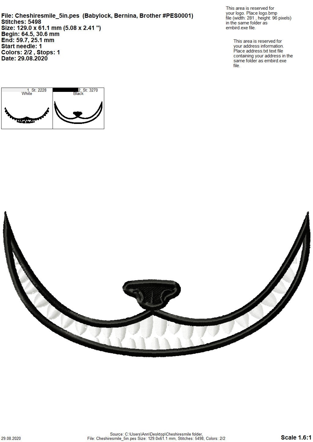 Cheshire Cat Smile Face Mask Cat Face Machine Embroidery Designs 3 5 4 5 6 And 7 Inches Alice In Wonderland Cheshire Cat Mouth Teeth