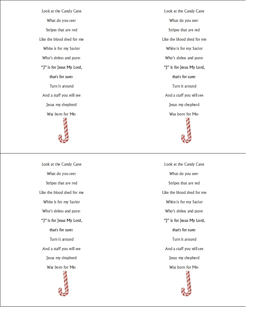 Christmas Candy Cane Poem