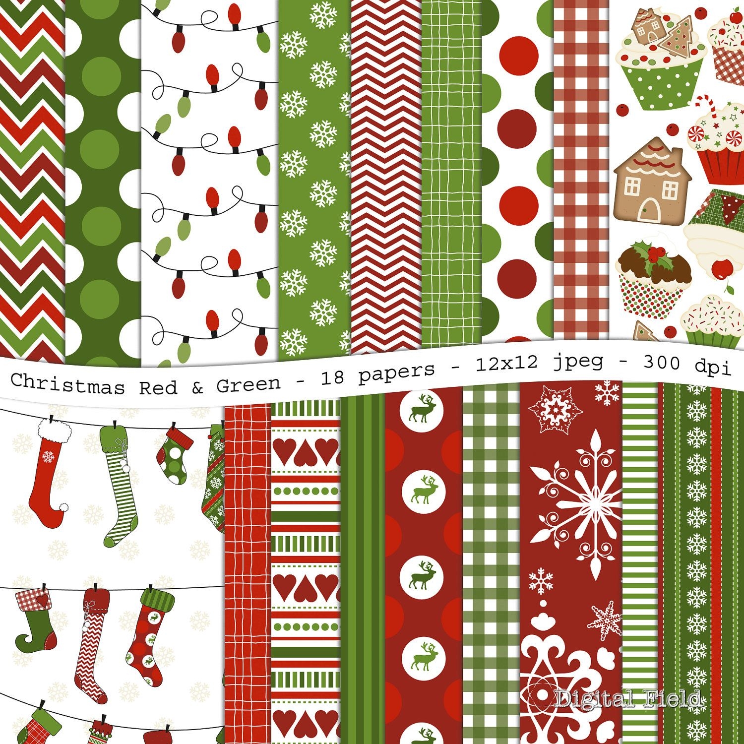 Christmas Digital Paper 10 Free PDF Printables Printablee