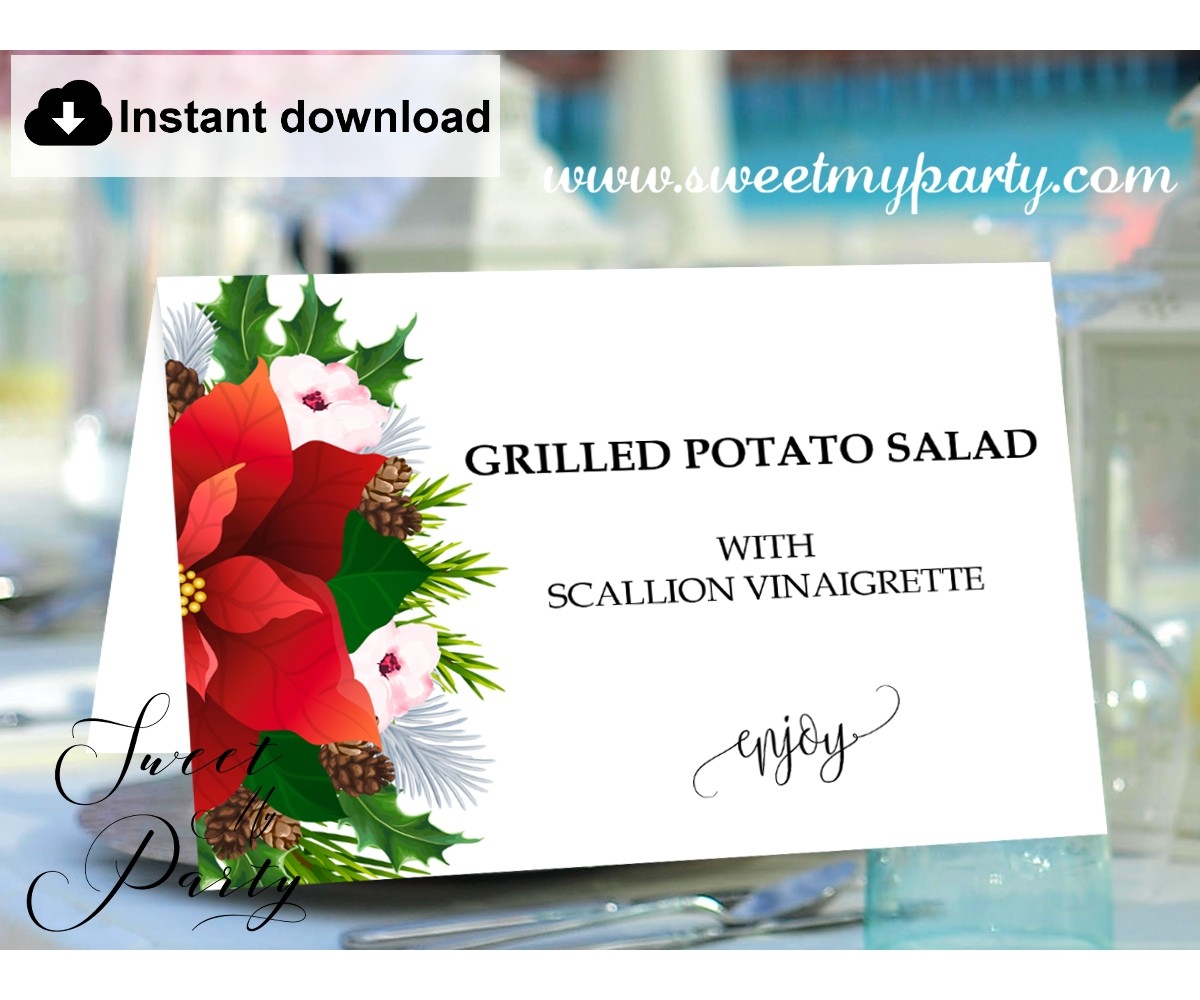 Christmas Food Labels Cards Winter Food Labels Christmas Food Tent Template Christmas Buffet Labels Winter Wedding Food Labels Winter Buffet Labels Winter Wedding Food Tent Template sweetmyparty