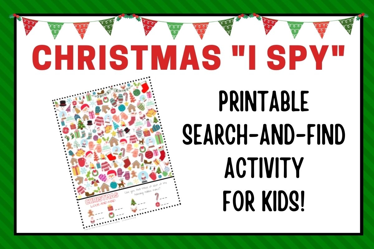 Christmas I Spy Activity Printable Sheet The Wild Wild West Parenting Teaching Blog