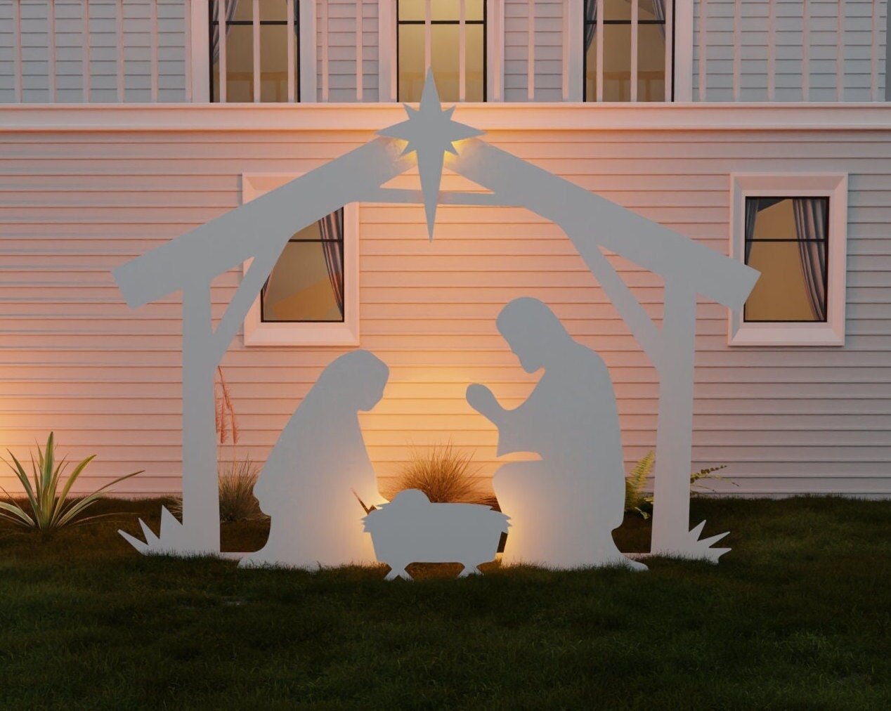 Christmas Nativity Template Printable Trace And Cut Nativity Silhouette Outdoor Christmas Stencils Yard Decor Christmas Decoration Etsy