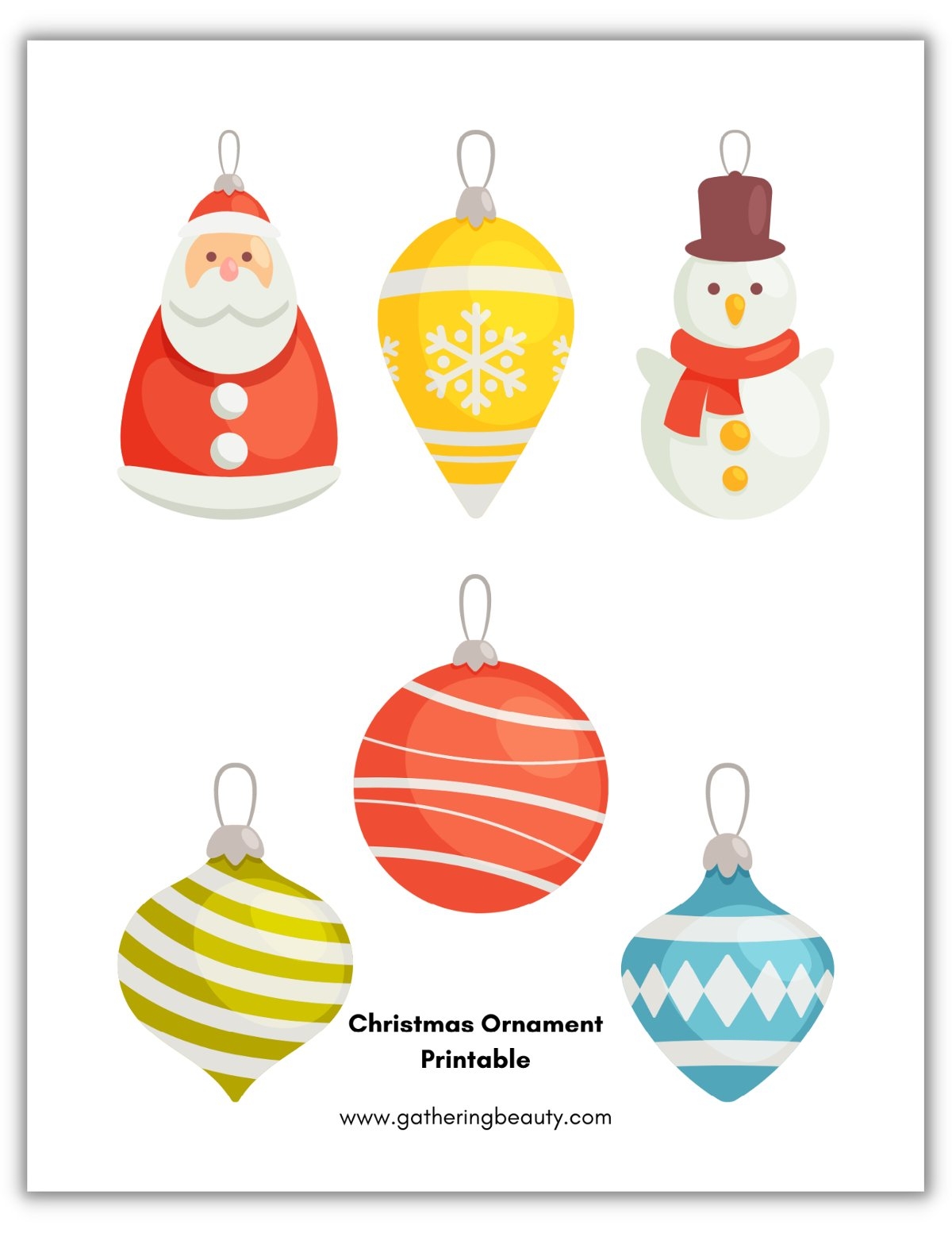 Free Ornament Printables