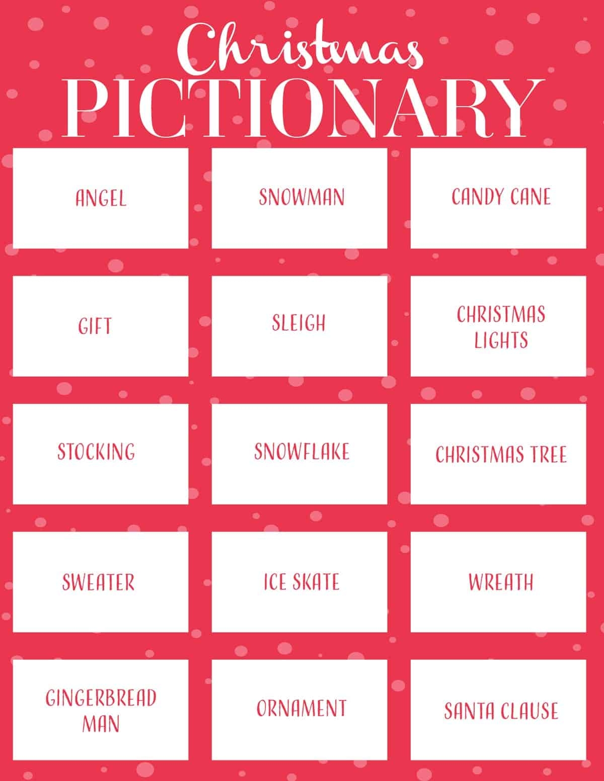 Christmas Pictionary Skip To My Lou