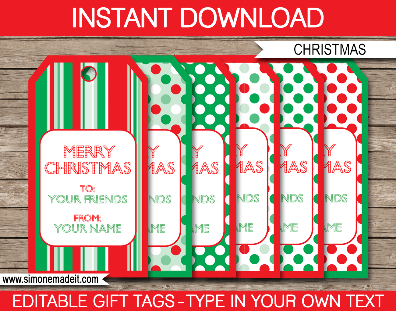 Printable Christmas Tags Free