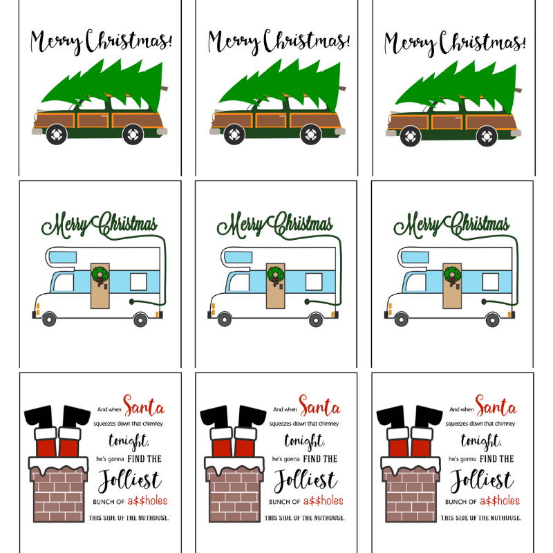 Christmas Vacation Free Printable Gift Tags