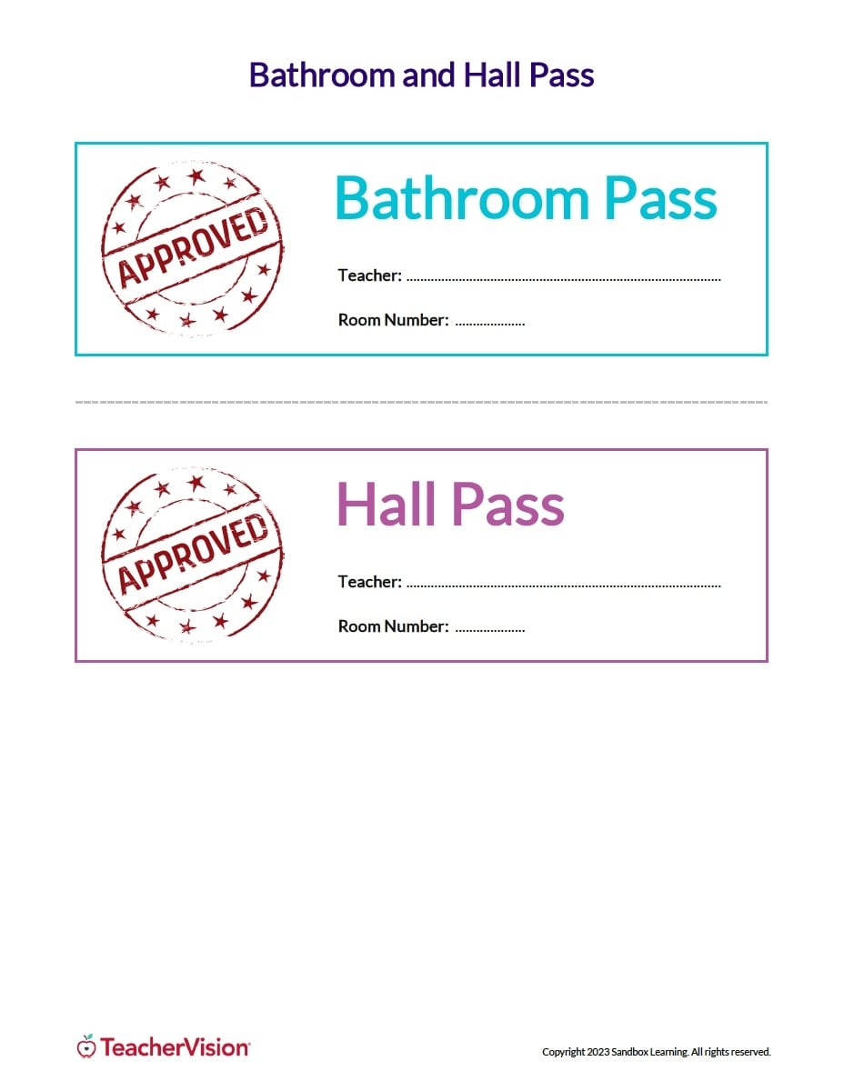 Free Homework Pass Printable