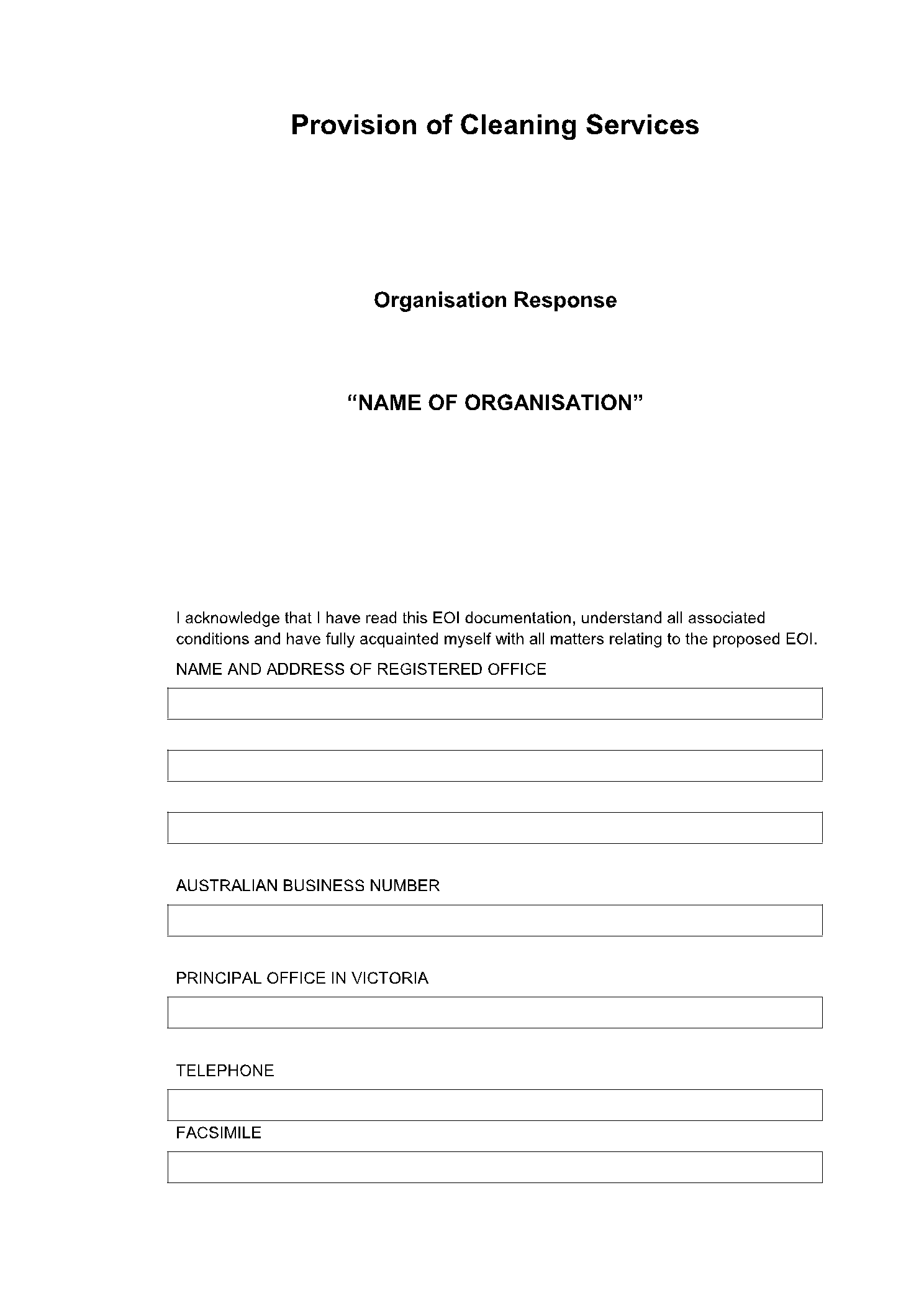 Cleaning Proposal