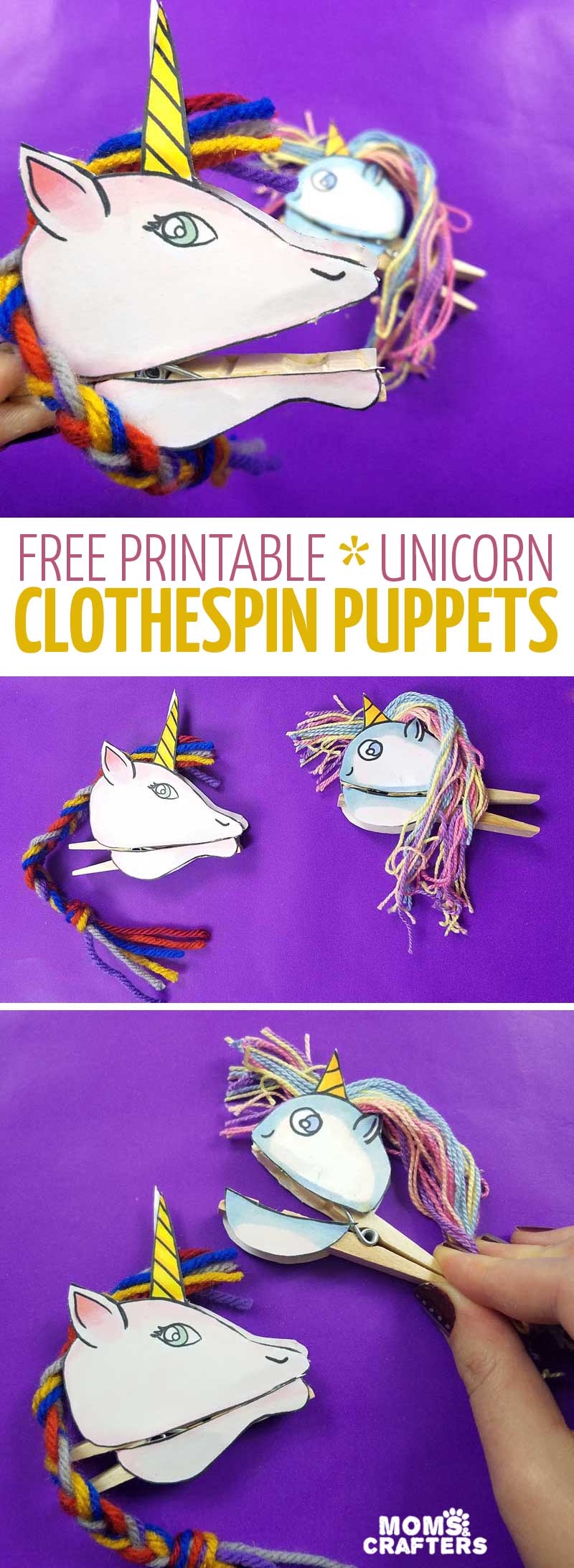 Free Printable Clothespin Puppets