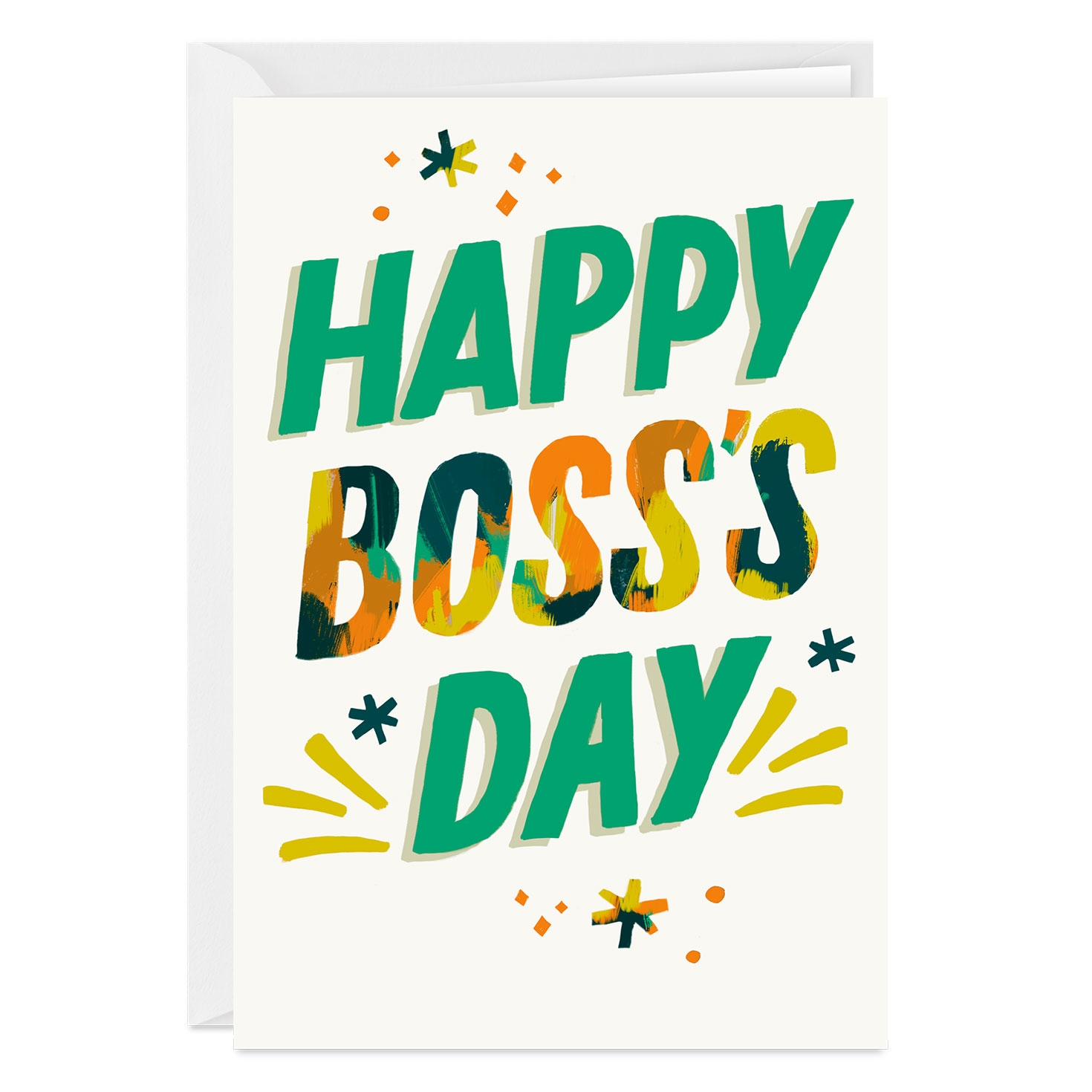 Colorful Lettering Custom Boss s Day Card Greeting Cards Hallmark