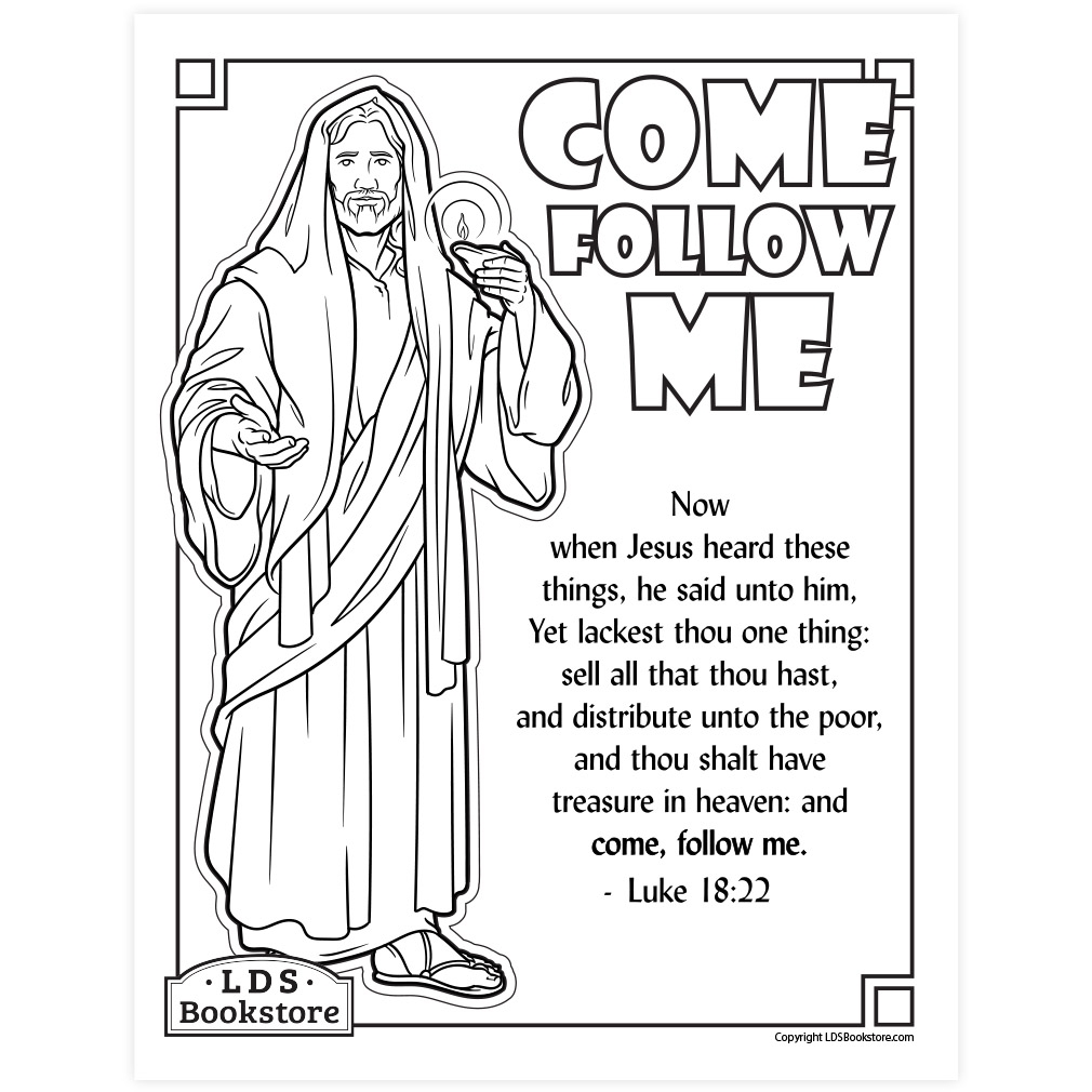 Come Follow Me Coloring Page Printable