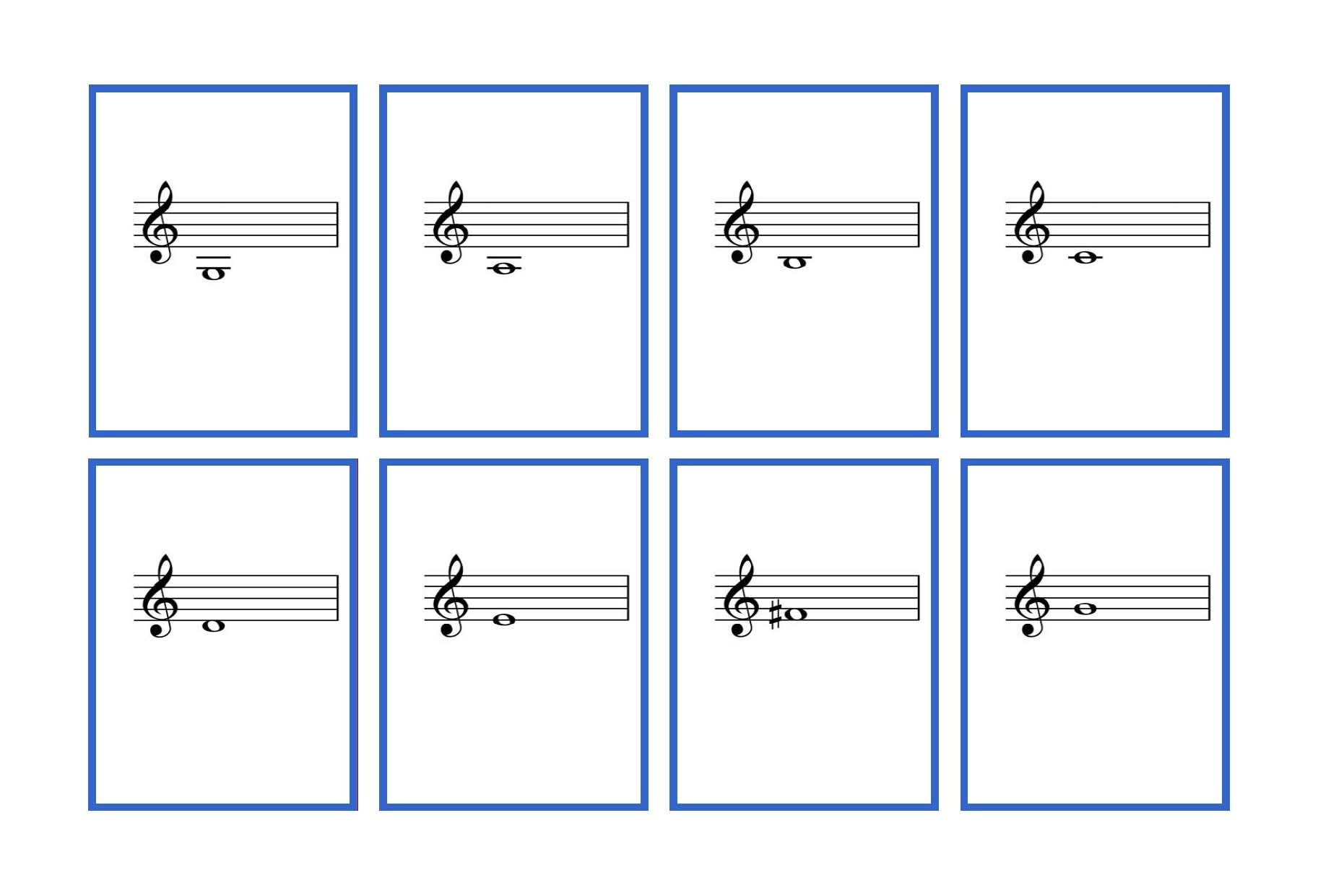 Complete Set Violin Flash Cards Printable Denley