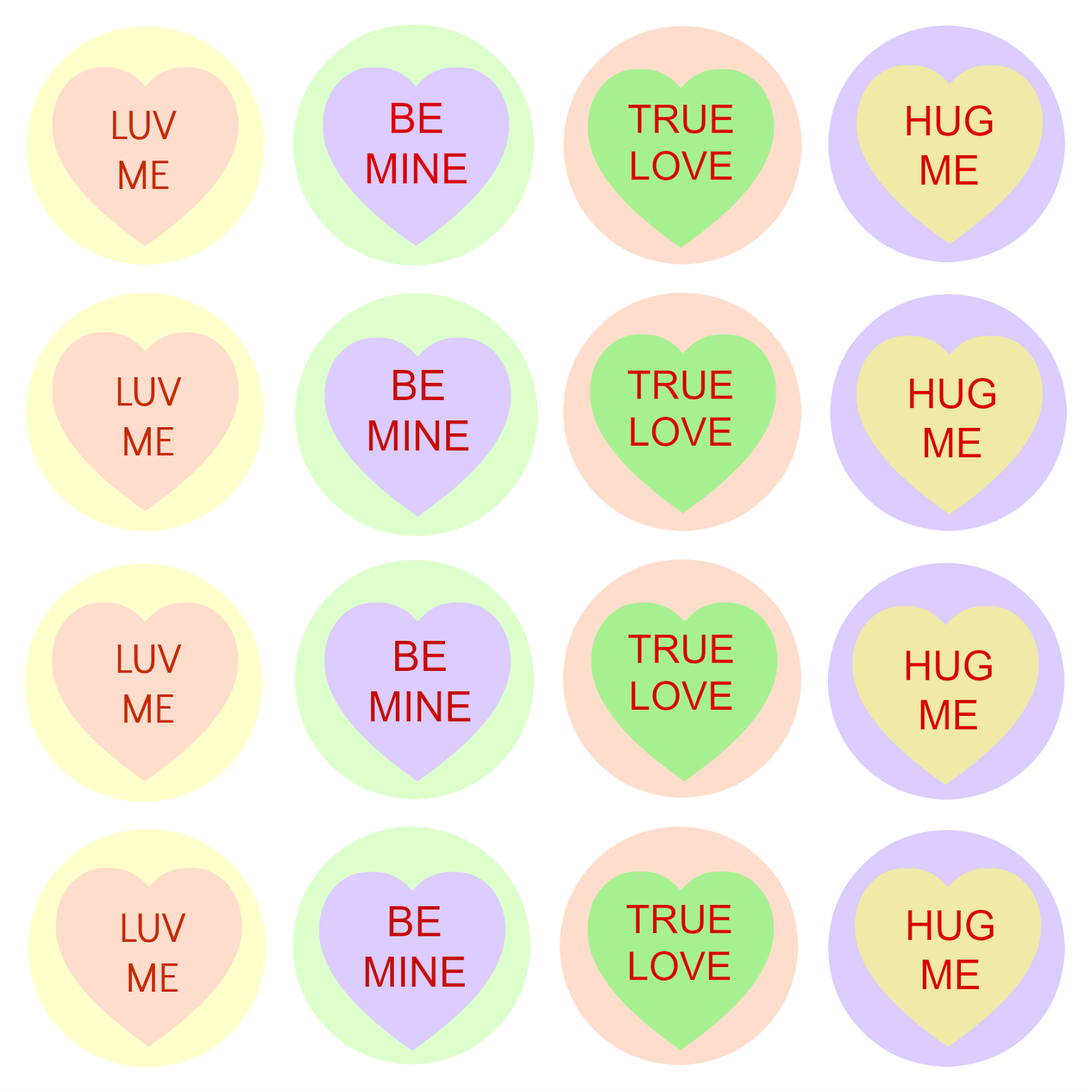 Conversation Heart Cupcake Toppers Free Printables Days Of Chalk And Chocolate