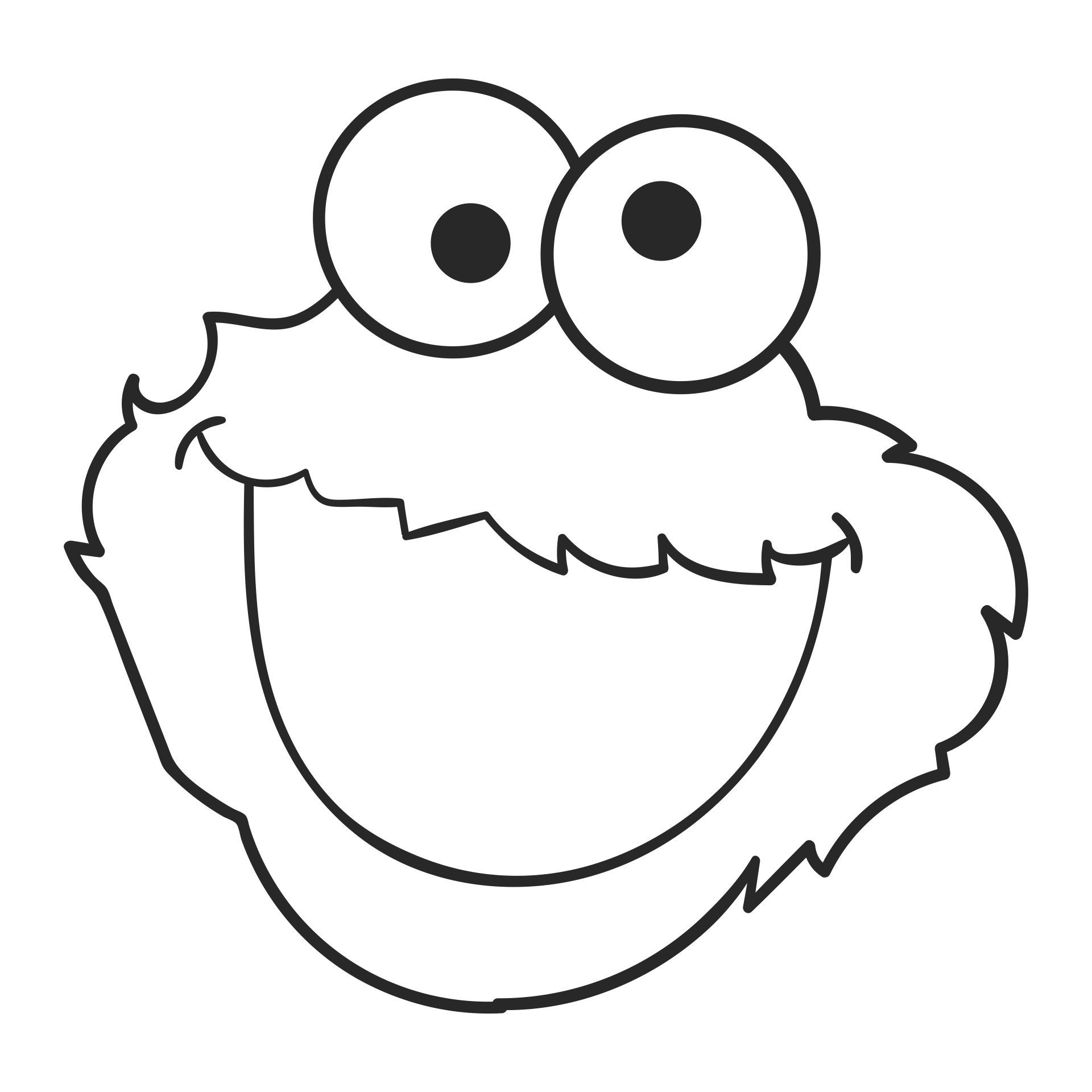 Cookie Monster Face Template 10 Free PDF Printables Printablee