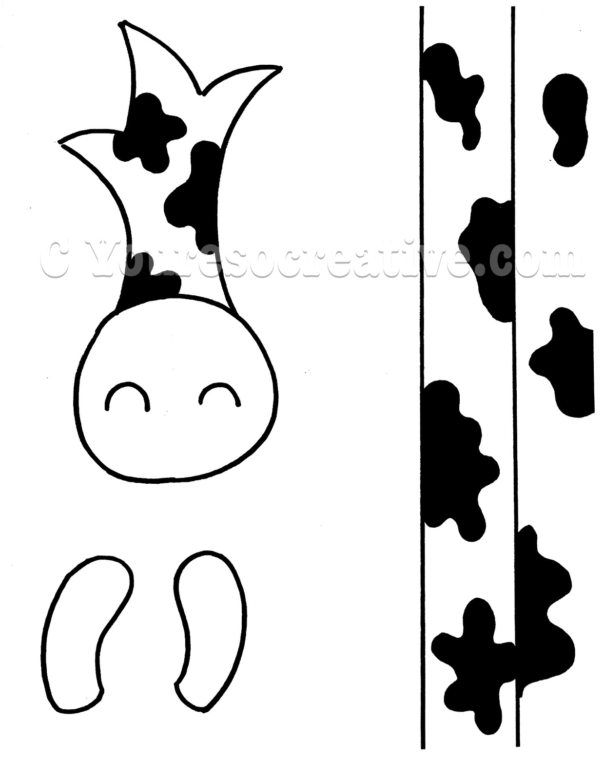 Free Printable Cow Headband
