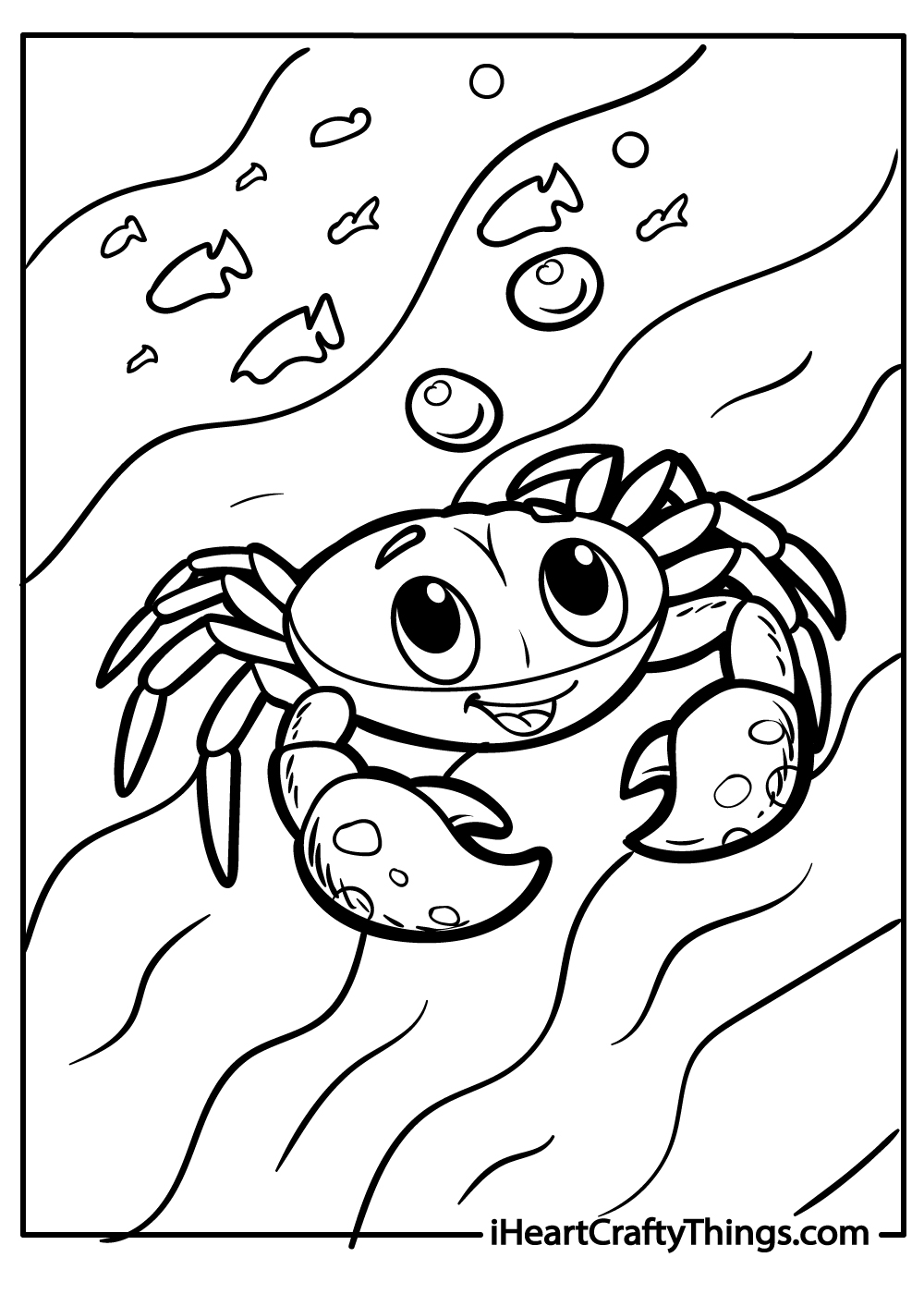 Free Printable Crab Coloring Pages