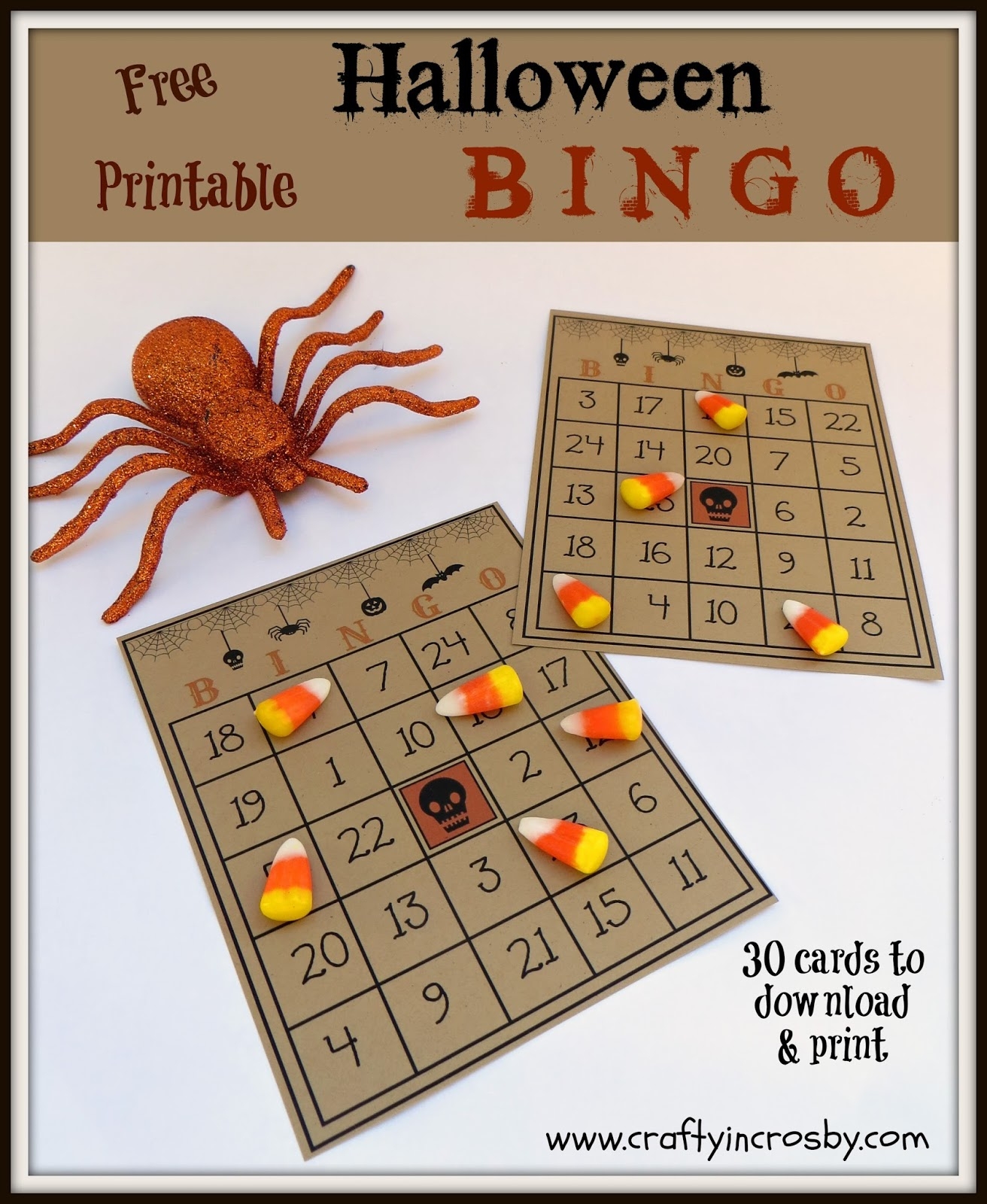 Crafty In Crosby Free Printable Halloween Bingo Game