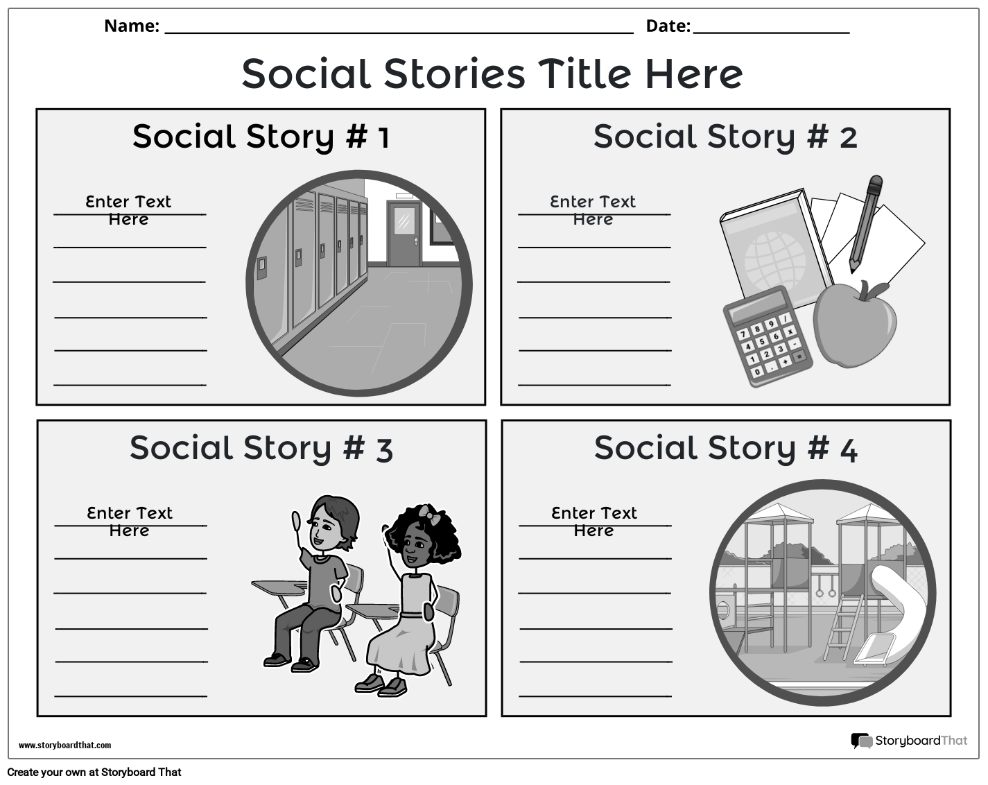 Free Printable Social Stories Worksheets