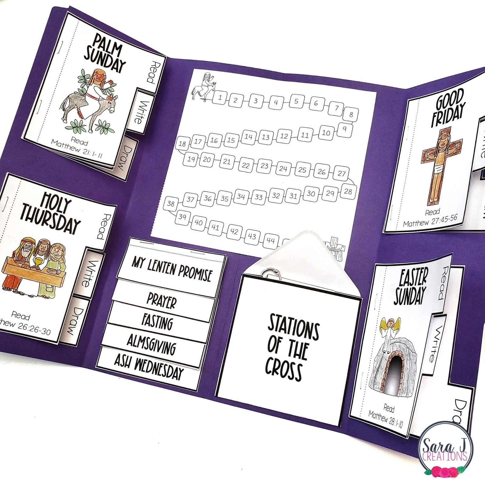 Create Your Own Catholic Lent Lapbook Sara J Creations