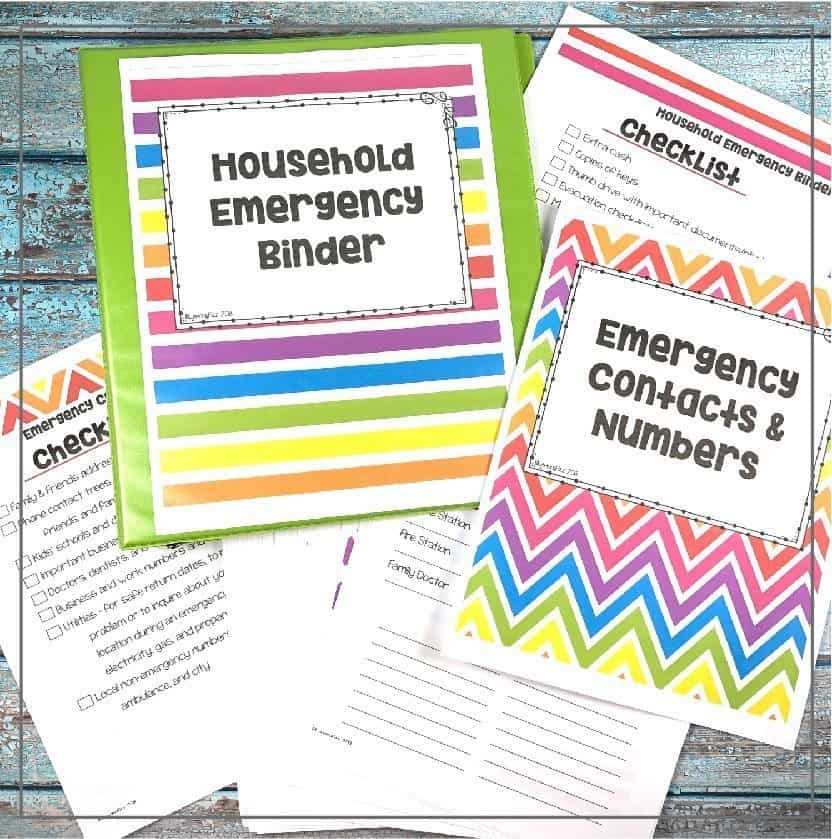 Free Printable Emergency Binder Printables