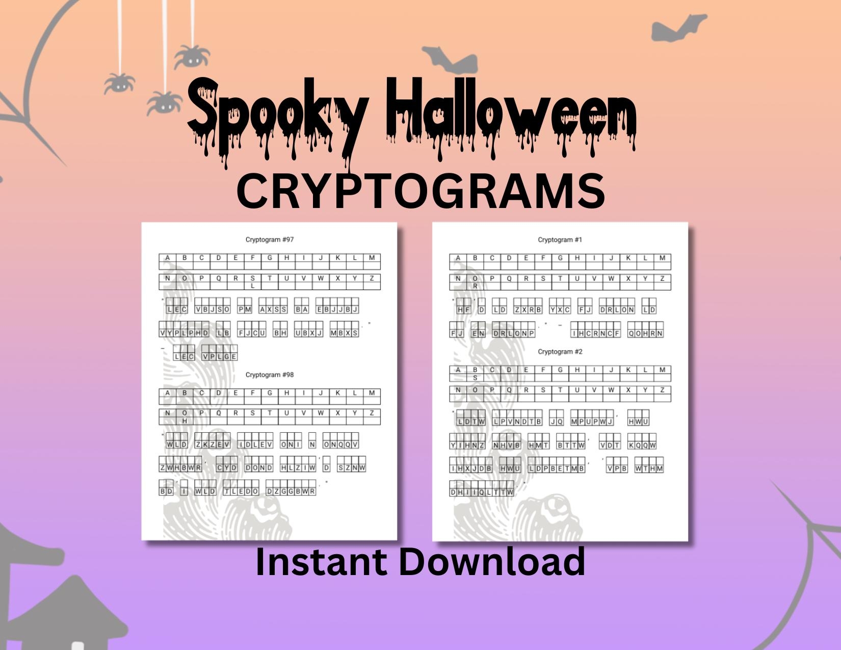Cryptogram Puzzles Etsy