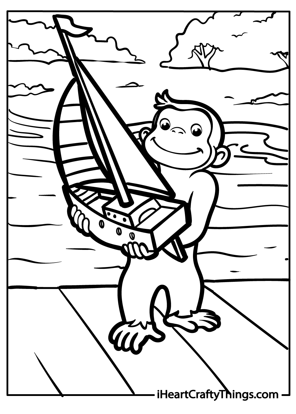 Curious George Coloring Pages 100 Free Printables 