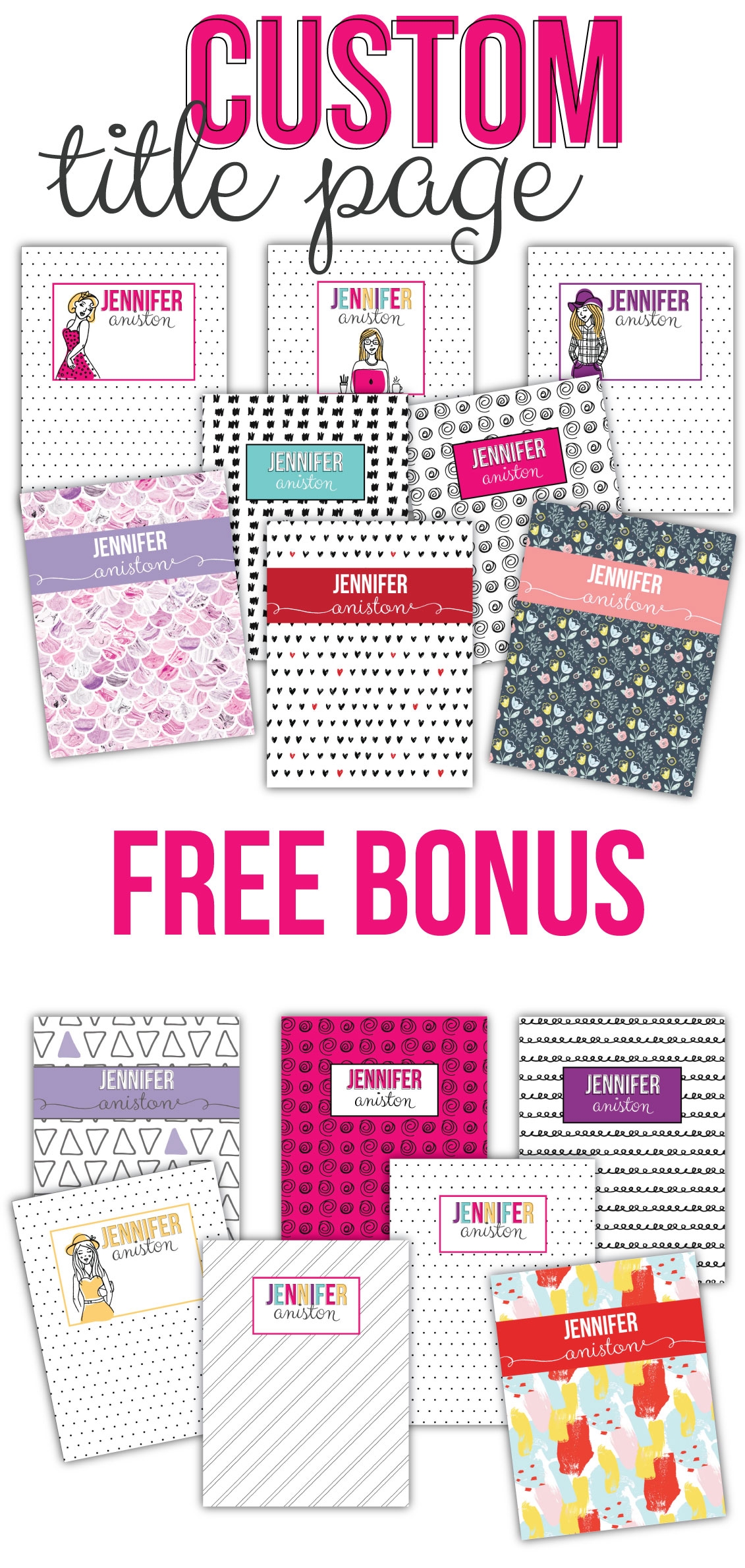 Custom Printable Planner Cover Get Organized HQ
