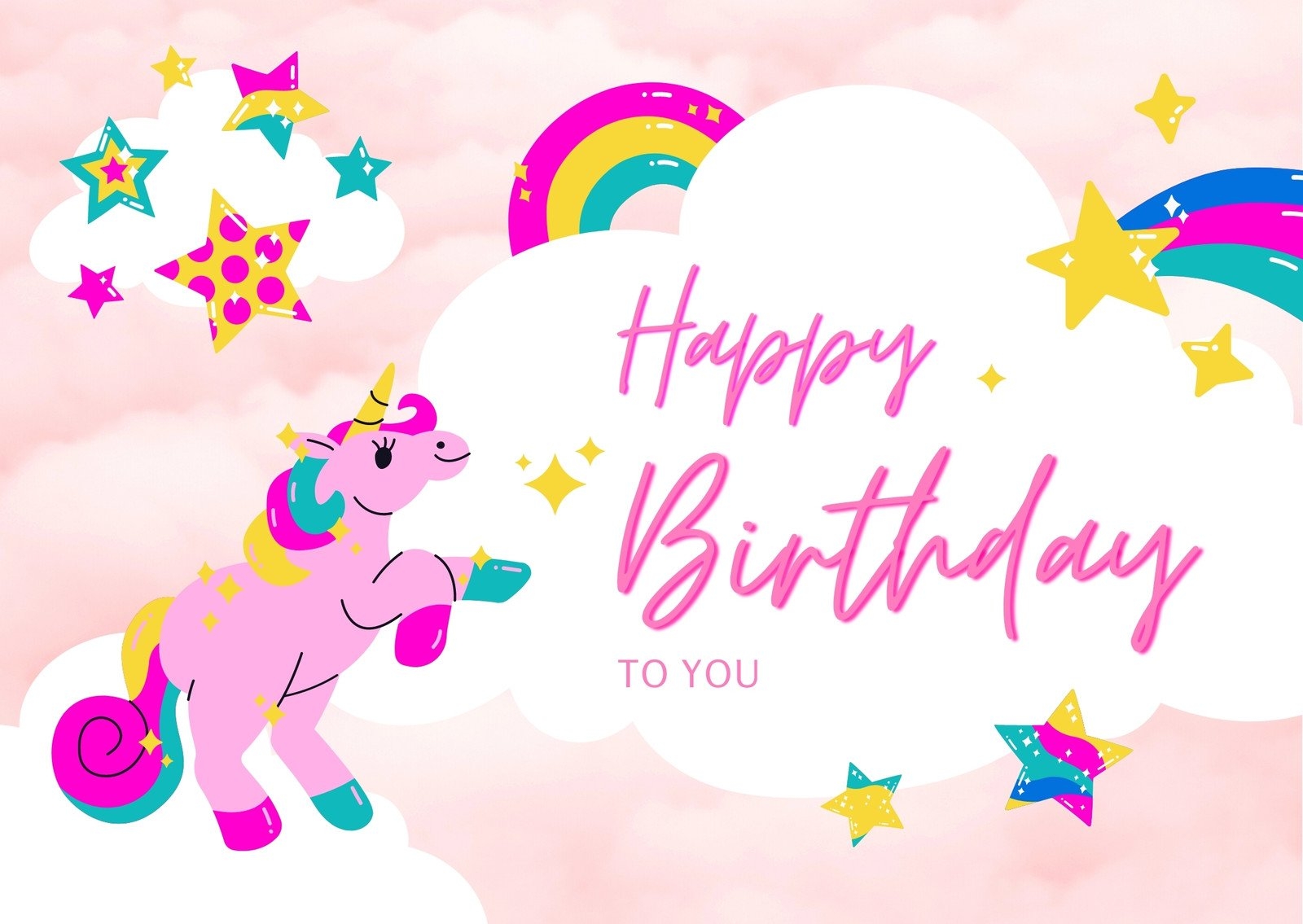 Customize 48 Unicorn Birthday Card Templates Online Canva