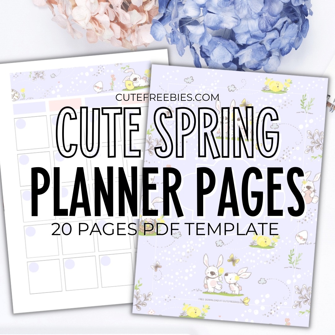 Cute Spring Printable Planner Template Free Download Cute Freebies For You