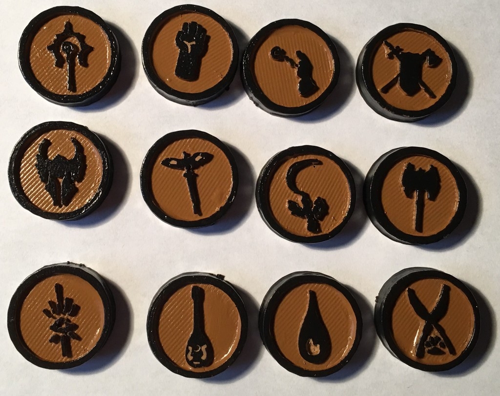 D D Class Tokens By Jbeaudoiniii Thingiverse