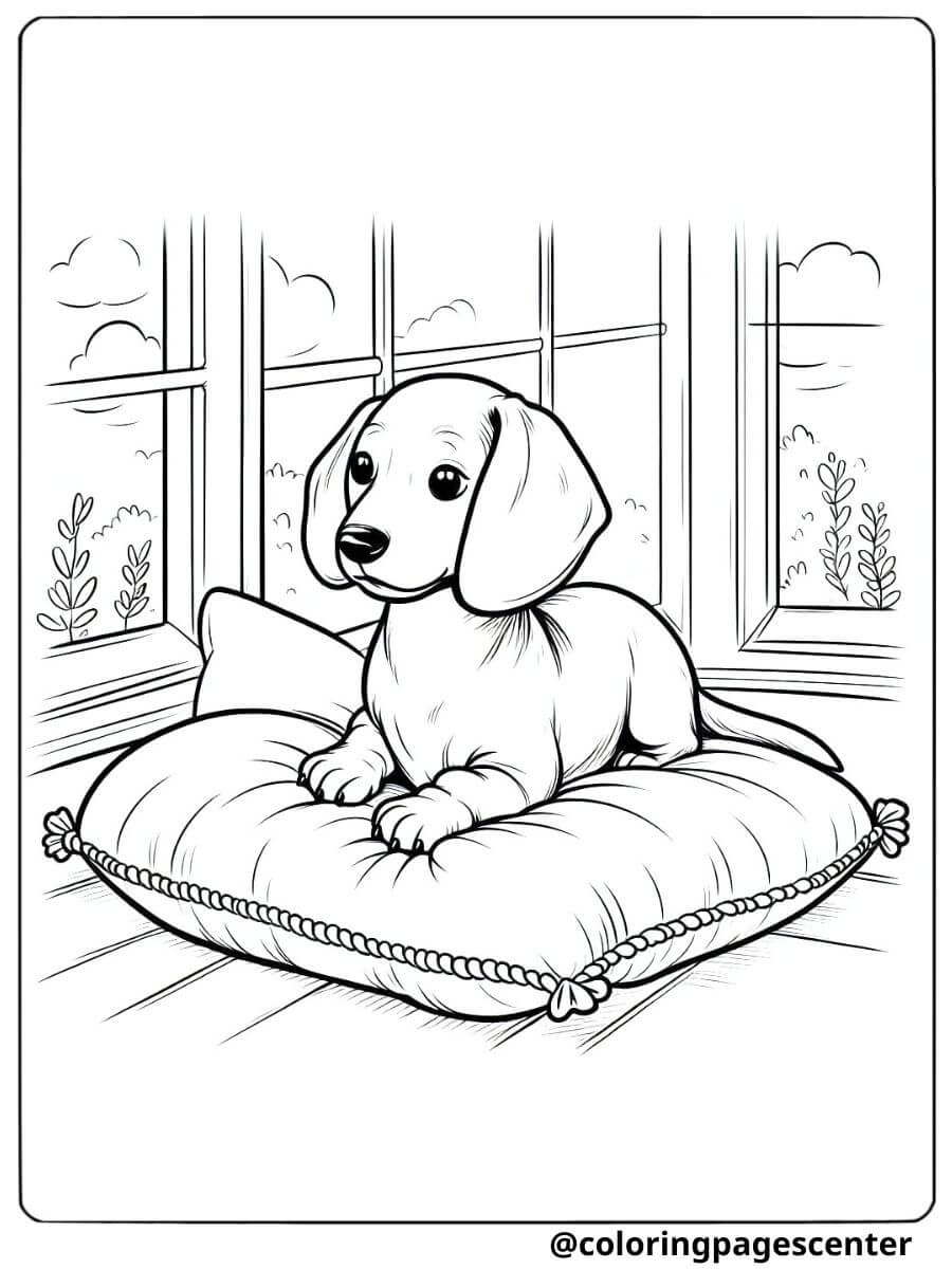 Dachshund Coloring Pages Free Printable PDF
