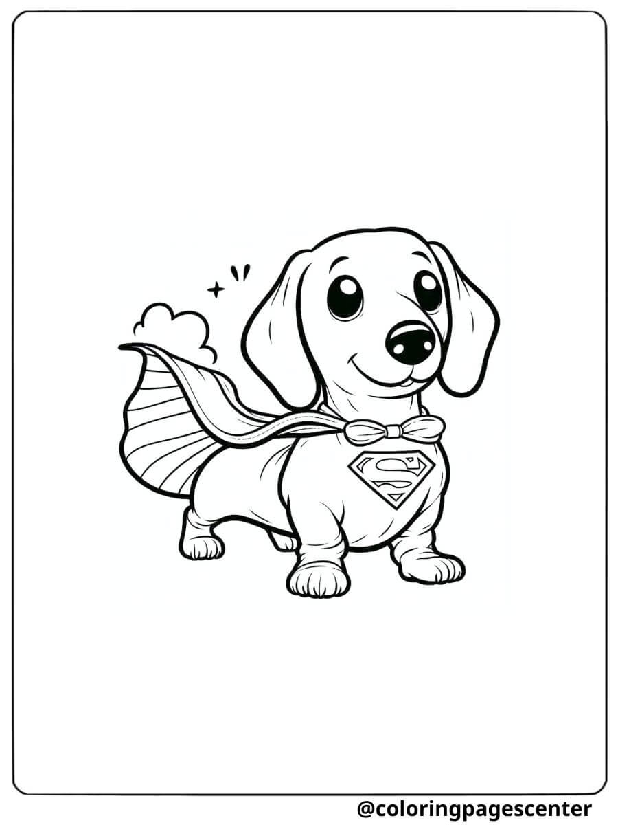 Dachshund Coloring Pages Free Printable PDF