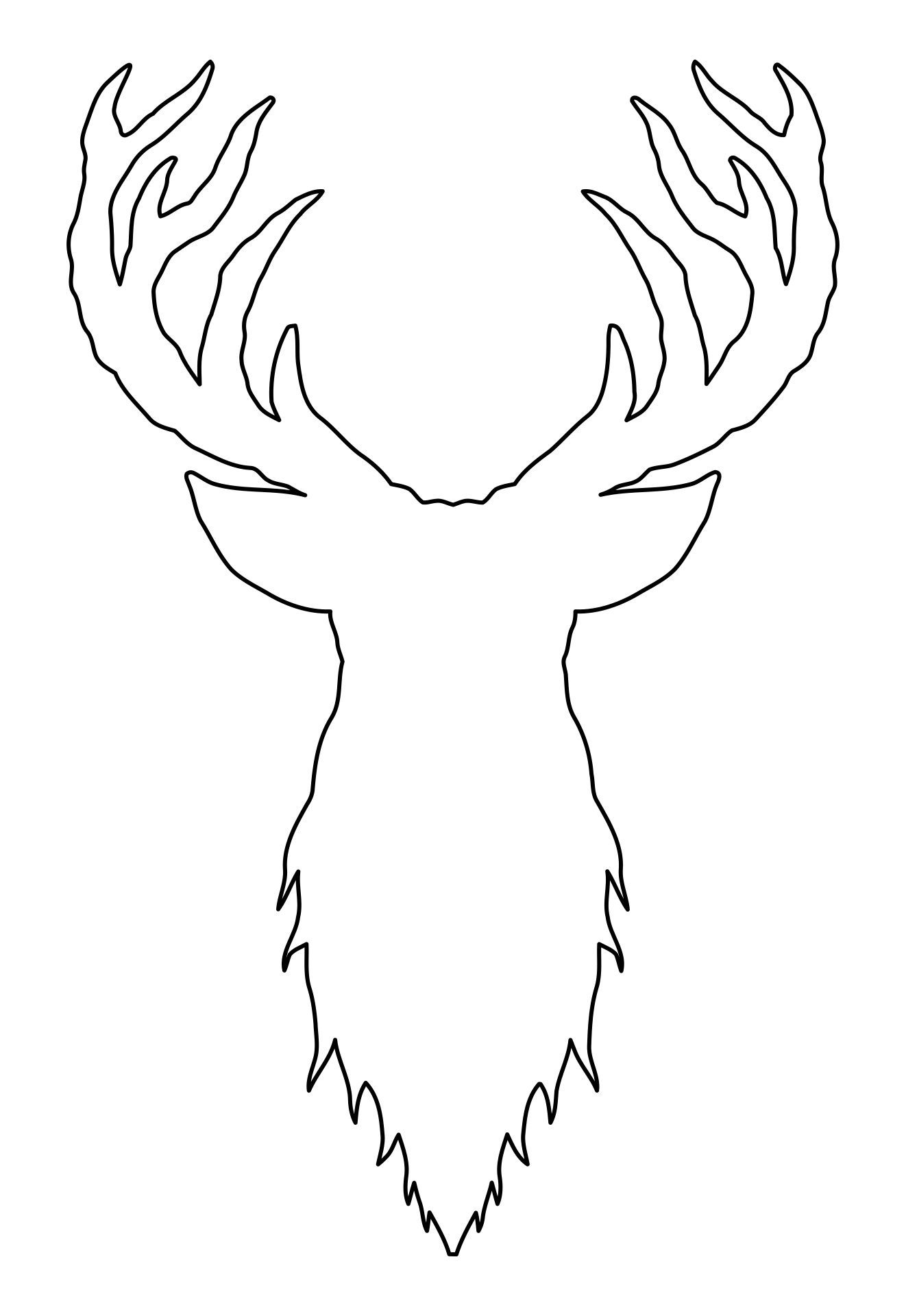 Deer Stencils 11 Free PDF Printables Printablee Deer Stencil Printable Pumpkin Stencils Deer Head Outline