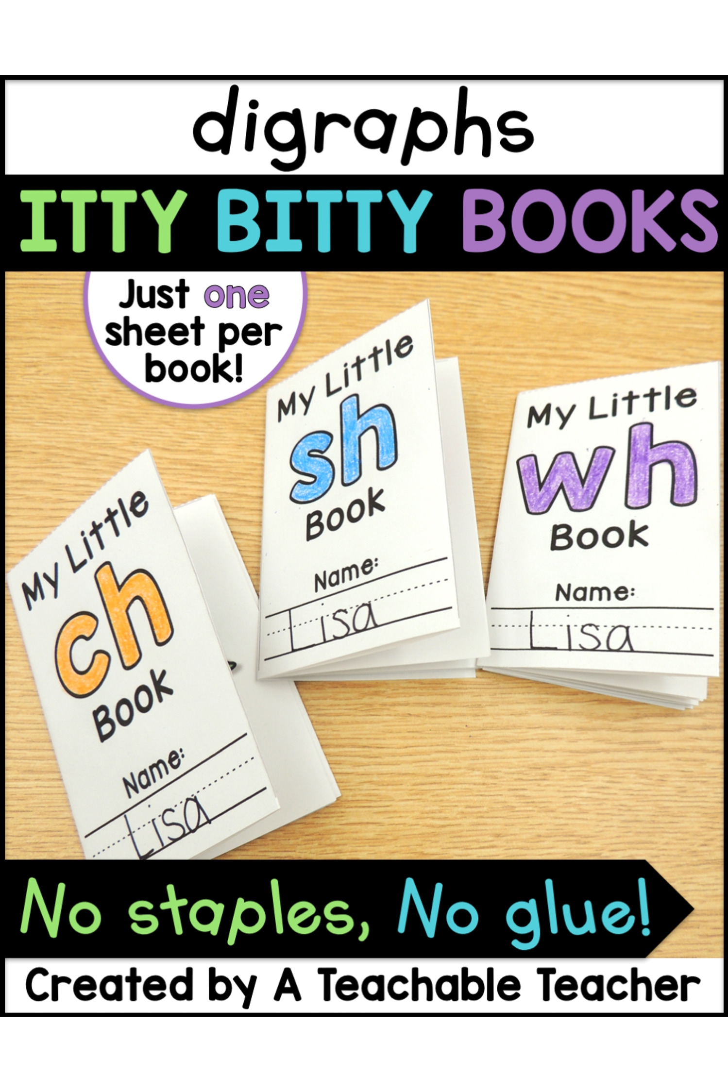 Digraphs Itty Bitty Books A Teachable Teacher