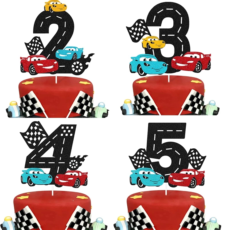 Disney McQueen Lightning Cars Happy Birthday Cake Topper Kids Baby Shower Birthday Party Decoration Baby Shower Gift Toy Supplie AliExpress
