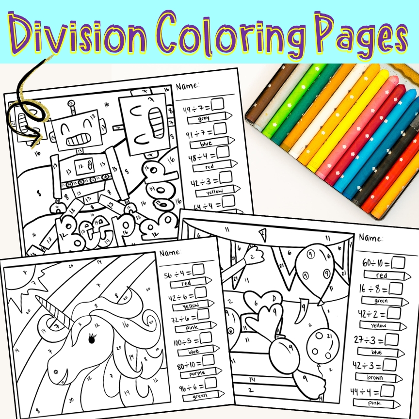 Division Coloring Pages By Teach Simple