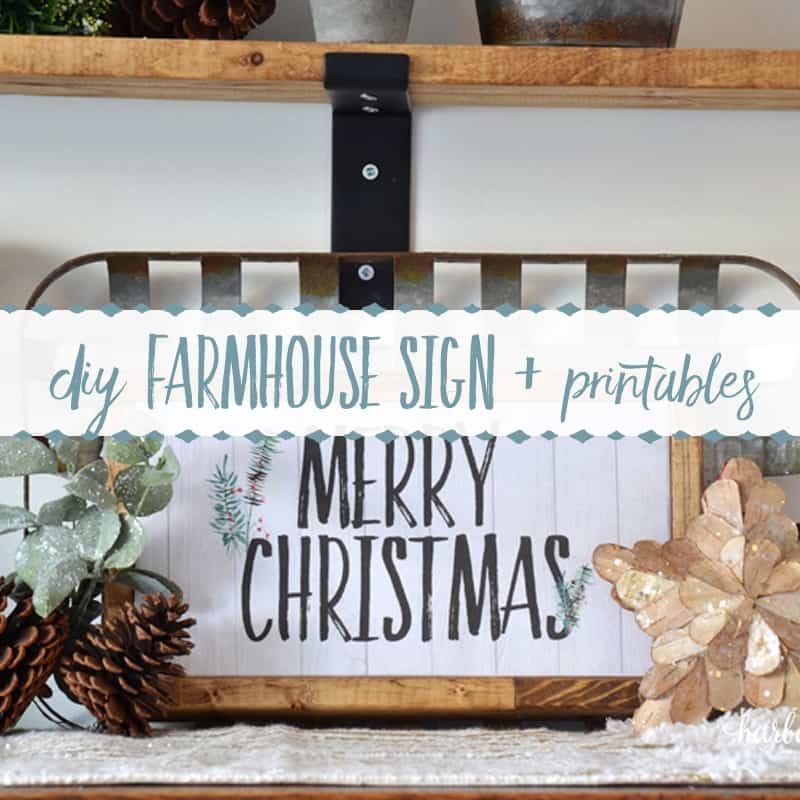 DIY Farmhouse Sign Free Christmas Printables Harbour Breeze Home