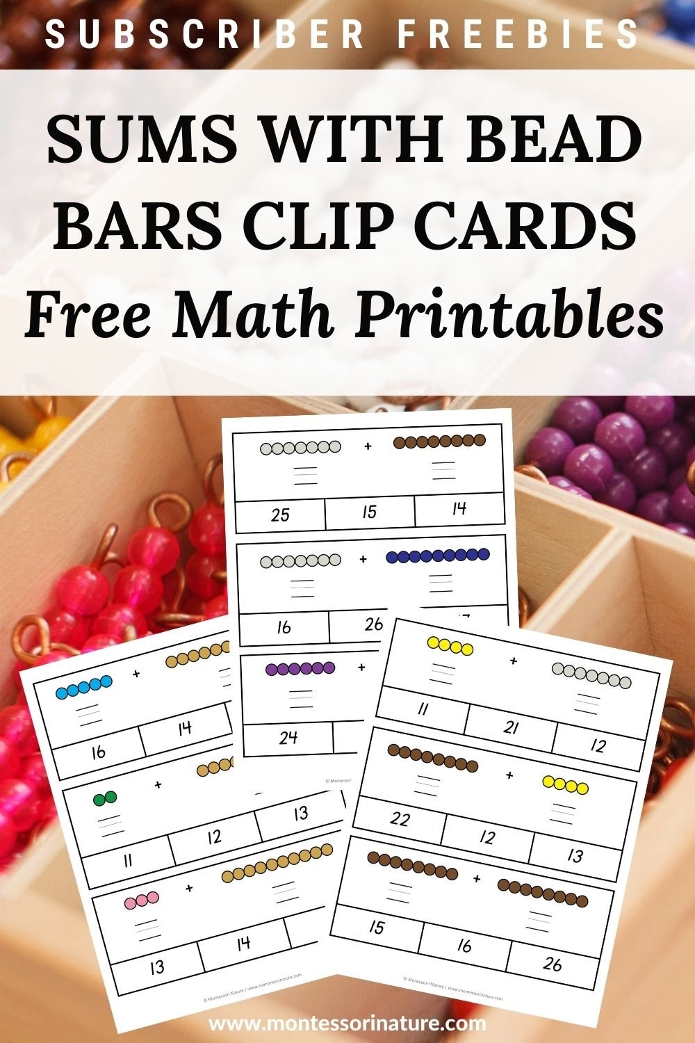 DIY Math Materials For Kindergarten Learning Teen Numbers And Tens With Hands on Activities Montessori Nature Printables
