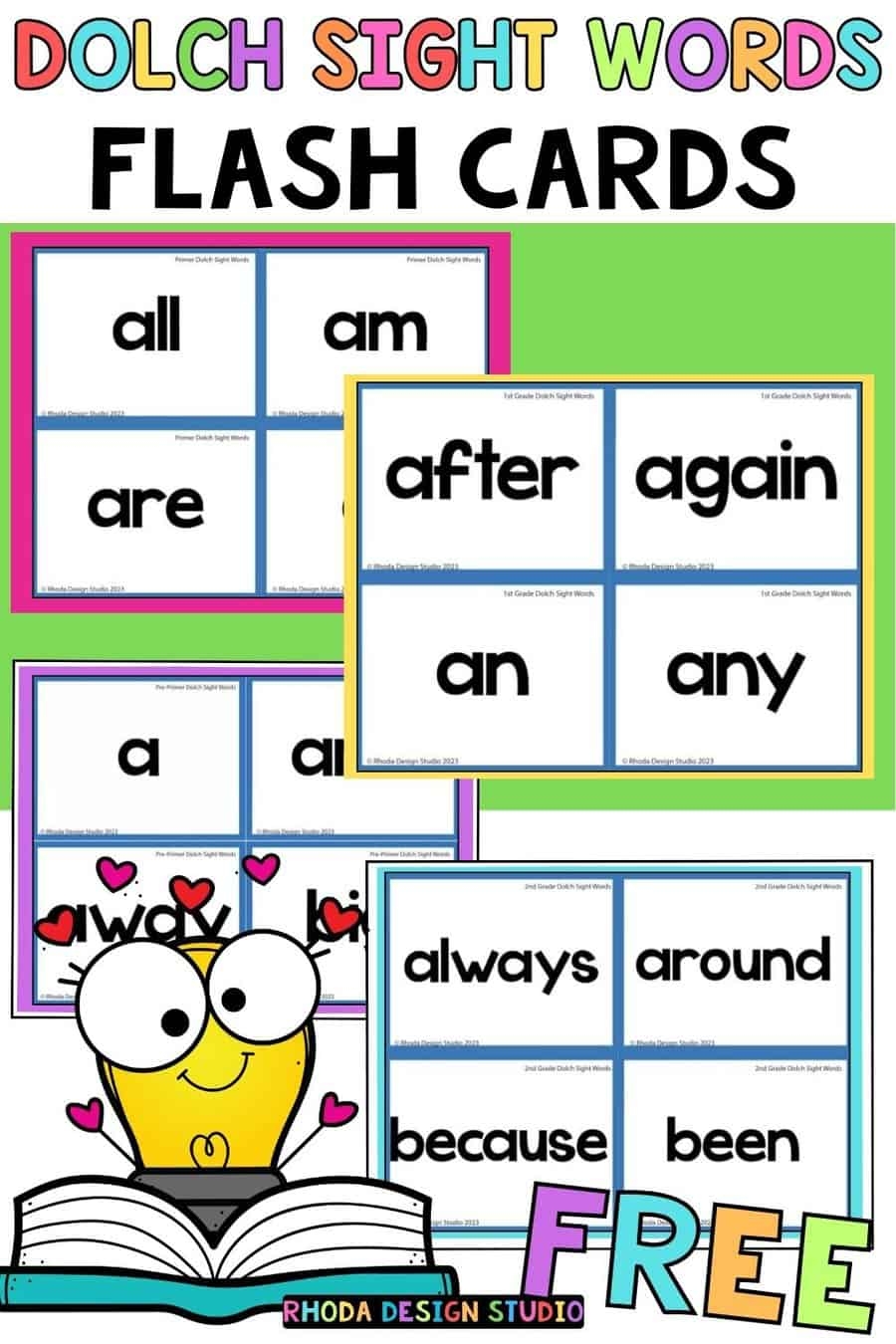 Free Printable Dolch Sight Words